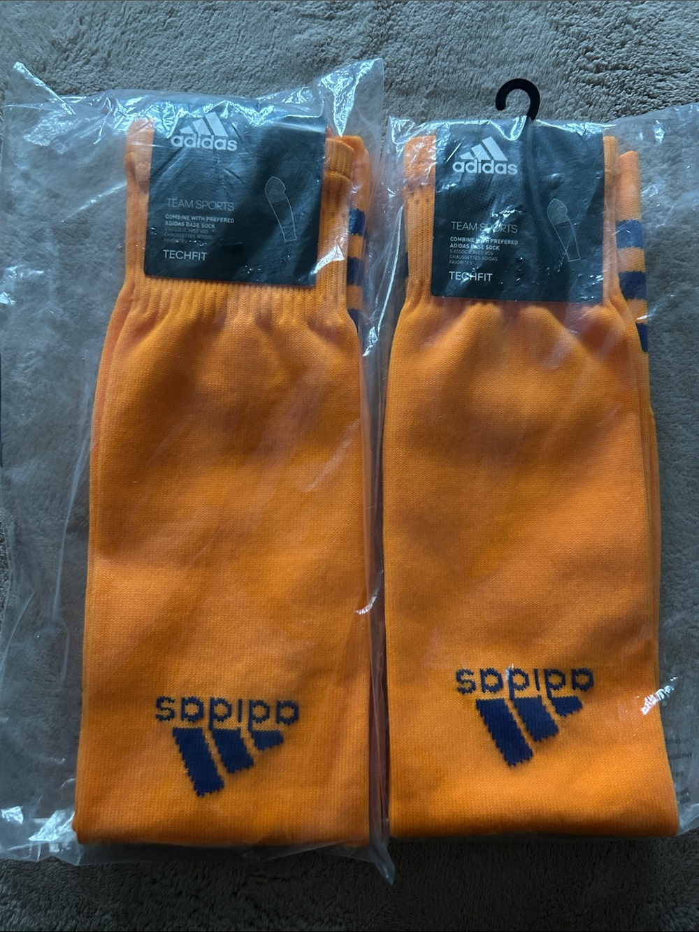 Adidas Team Sleeve 18 Over-Sock Orange Navy EU 46-48 XL Sealed